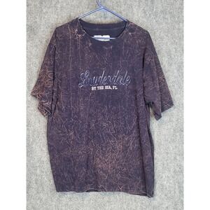 U.S. Vintage Lauderdale By The Sea Bleach Dyed Graphic TShirt Men XXL Streetwear